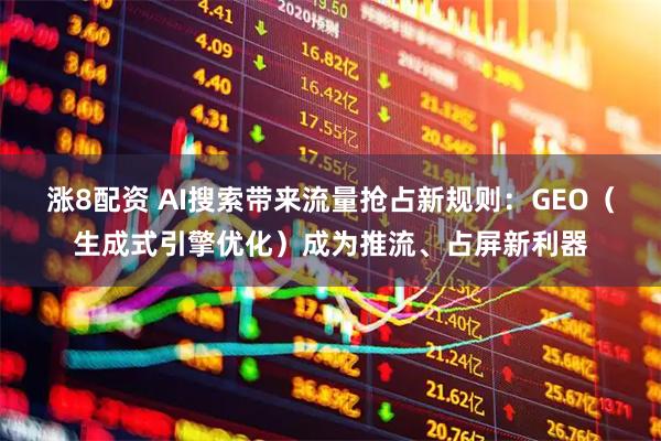 涨8配资 AI搜索带来流量抢占新规则：GEO（生成式引擎优化）成为推流、占屏新利器