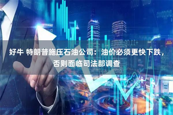 好牛 特朗普施压石油公司：油价必须更快下跌，否则面临司法部调查
